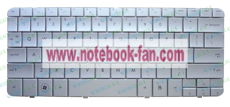 New HP MINI 311 DM1 US Keyboard 580030-001 Silver - Click Image to Close